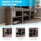 Flash Furniture 65" Gray Wash Oak 6 Cubby Open Storage TV Stand GC-MBLK66-GY-GG - alternate 8